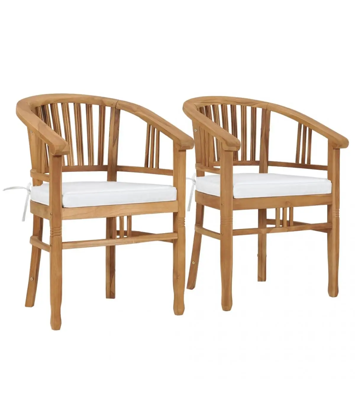 Garden chairs garden chairs with cushions 2 units solid teak wood