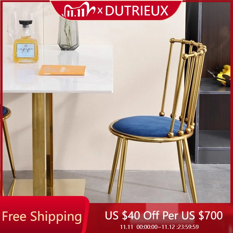 

Metal Restaurant Dining Chairs Accent Kitchen Unique Xenomorph Big Size Modern Dining Chairs Luxury Sillas Trendy Furniture