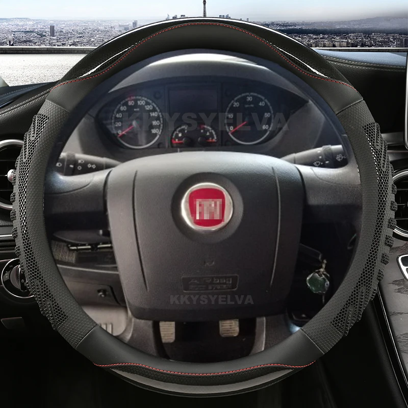 Microfiber Leather Car Steering Wheel Cover For Fiat Ducato Peugeot Boxer Citroen Jumper Relay Ram ProMaster Auto Accessories