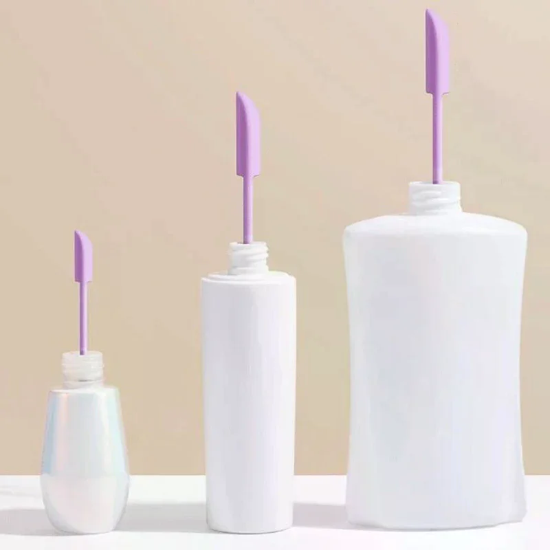 Juego de espátula de silicona, raspador de doble cabeza, crema cosmética para mermelada, botella profunda, Mini espátula, herramienta de maquillaje de Spa de punta pequeña alargada, 3 uds.