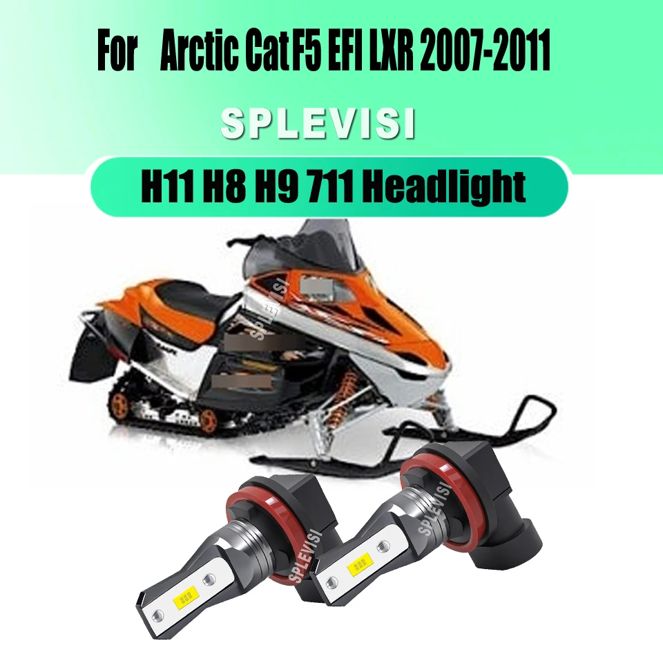 

H11 H8 H9 White LED High Beam Headlight Bulbs accesorios de moto For Arctic Cat F5 EFI LXR High Beam 2007 2008 2009 2010 2011