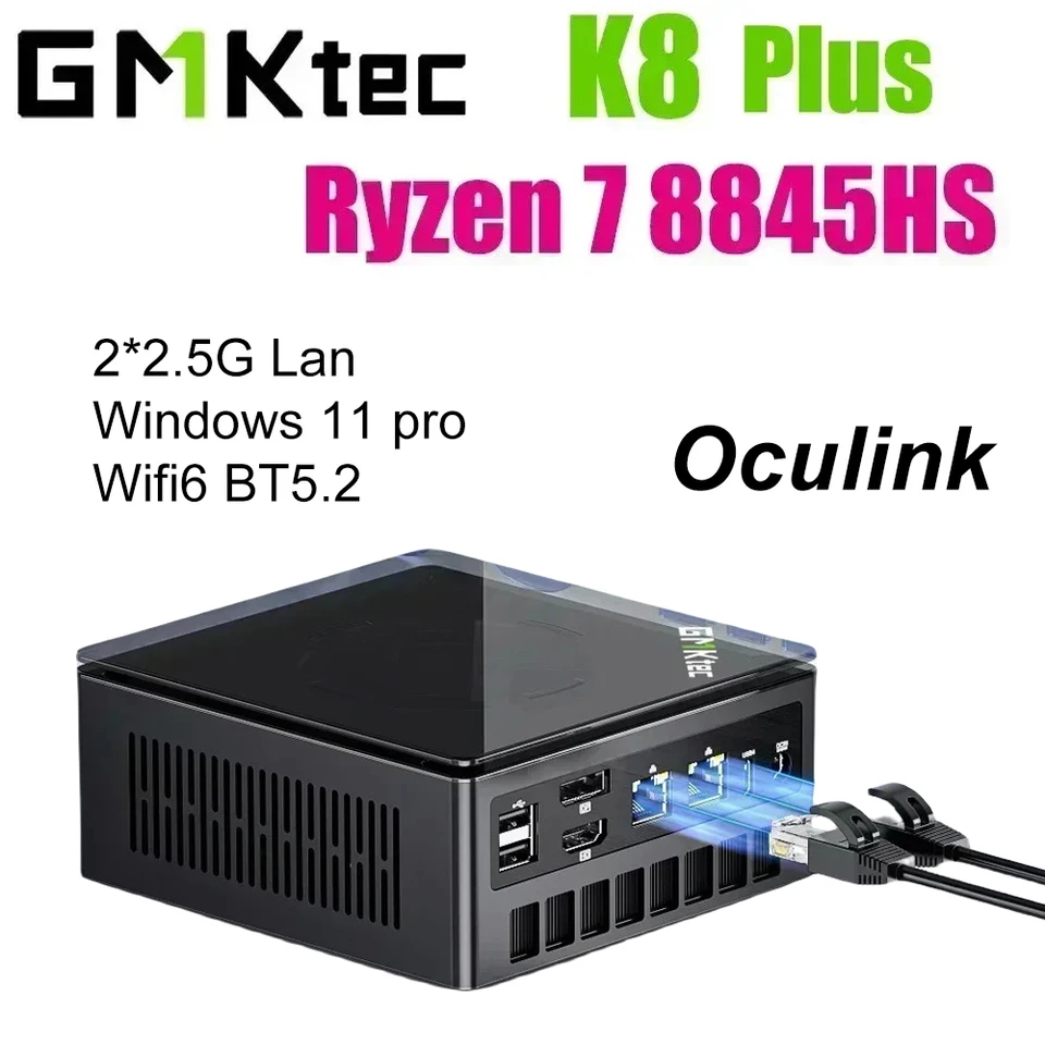 GMKtec K8 Plus Mini PC AMD R7-8845HS NUCBOX Window 11 Pro AMD