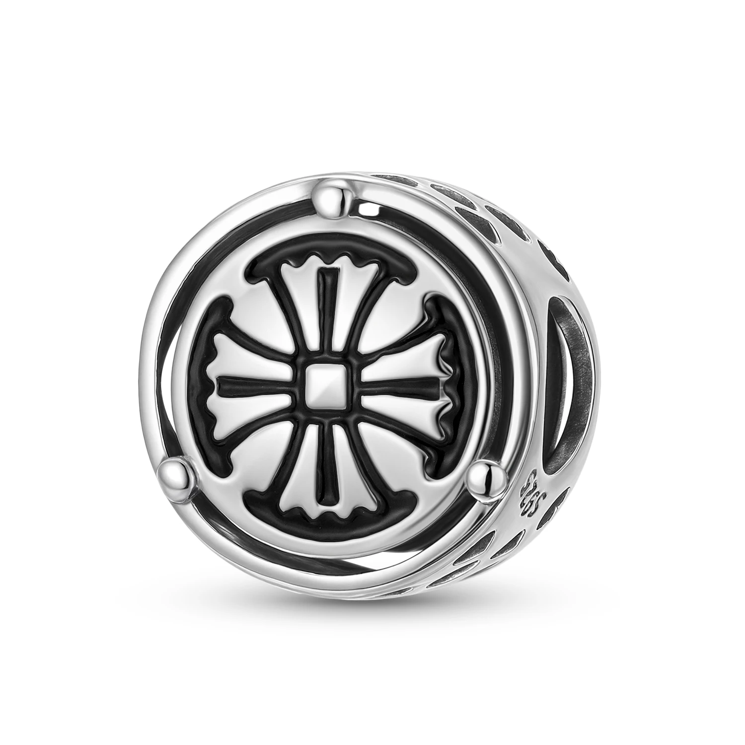 925 Sterling Silver Canterbury Cross Religious Rotation Symbols Charm Bead Jewelry Fit Original Bracelet Diy Jewelry Accessories