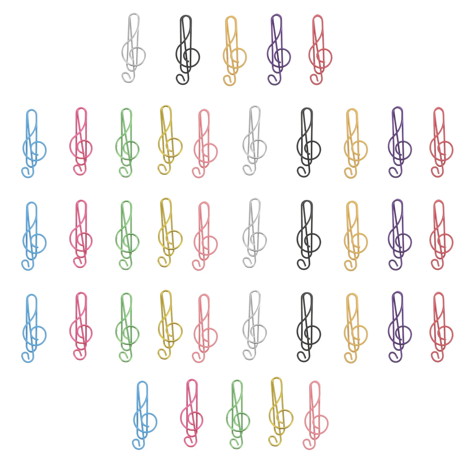 200Pcs Colorful Music Paper Clips Metal Note Shape Page Markers for Planners Journals Notebooks Office School Organization Tools