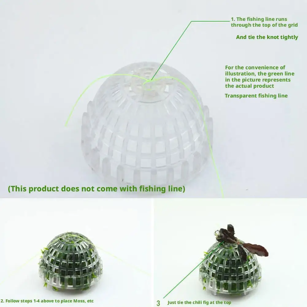 Aquarium Dekoration Pflanzen Bio Moos Ball Halter für Aquarium Kristall Rot Garnelen Haus Aquarium Dekor Filter Zubehör – Detail 14