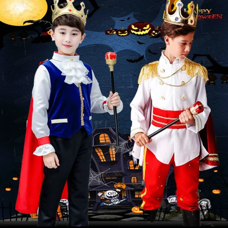 Fantasia King Prince Costumes For Boys Kids Christmas New Year Halloween Carnival cosplay Costumes for Boys Party Dress Outfit