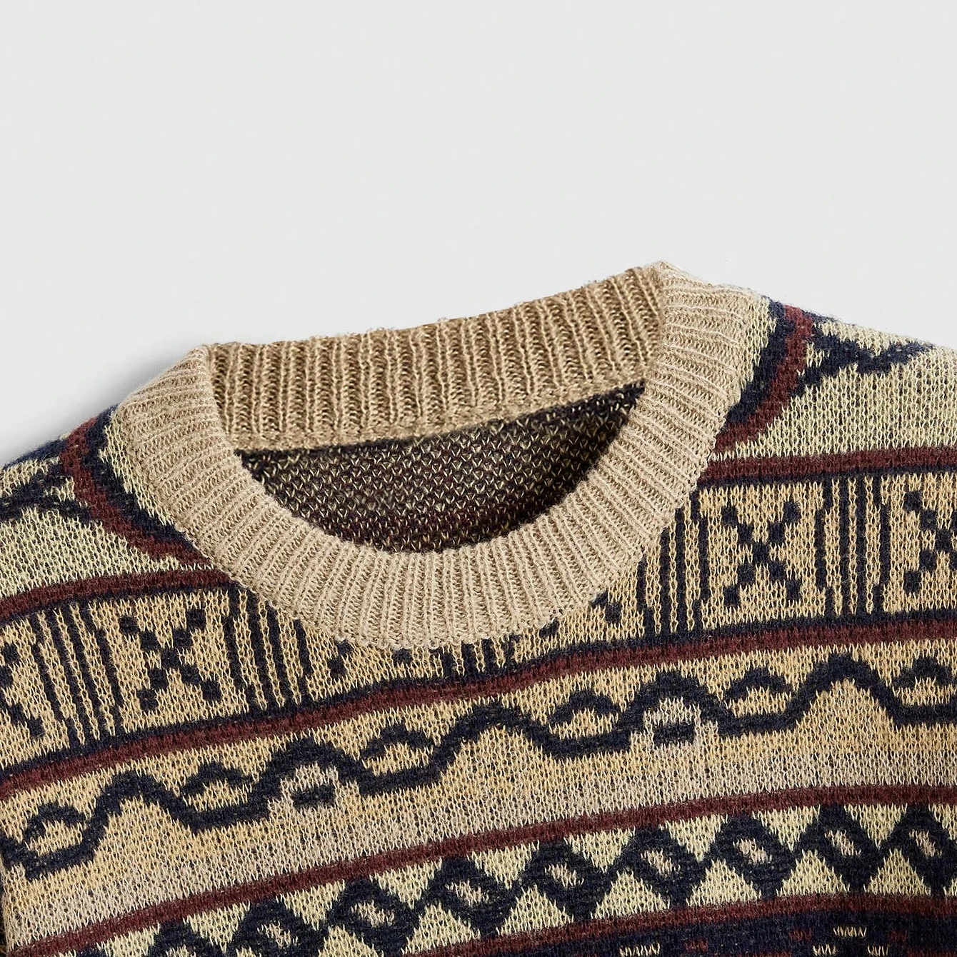 

2025 женский винтажный свитер, модный пуловер с круглым вырезом и длинными рукавами, вязаные топы, свободная повседневная зимне-осенняя одежда