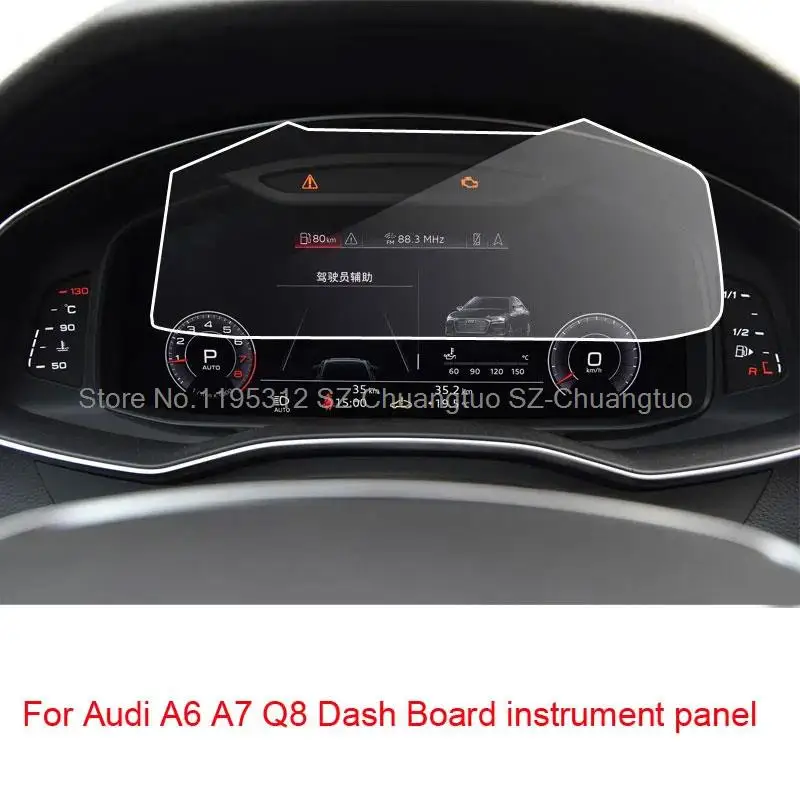 Закаленное стекло для защиты экрана Audi A6 A7 2019 2020, ЖК-экран для приборной панели, пленка для защиты приборной панели от царапин