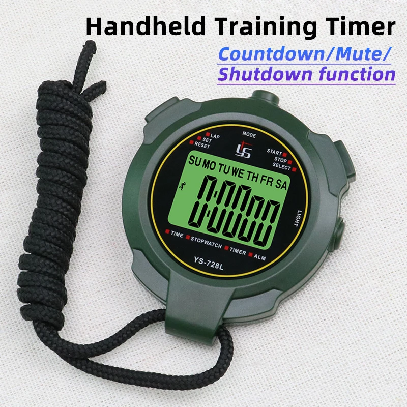Image of Elektronische Digitale Sport-Stoppuhr 0,01s Präzision Outdoor-Sport Professionelle Handgehaltene LCD Digital-Stoppuhr