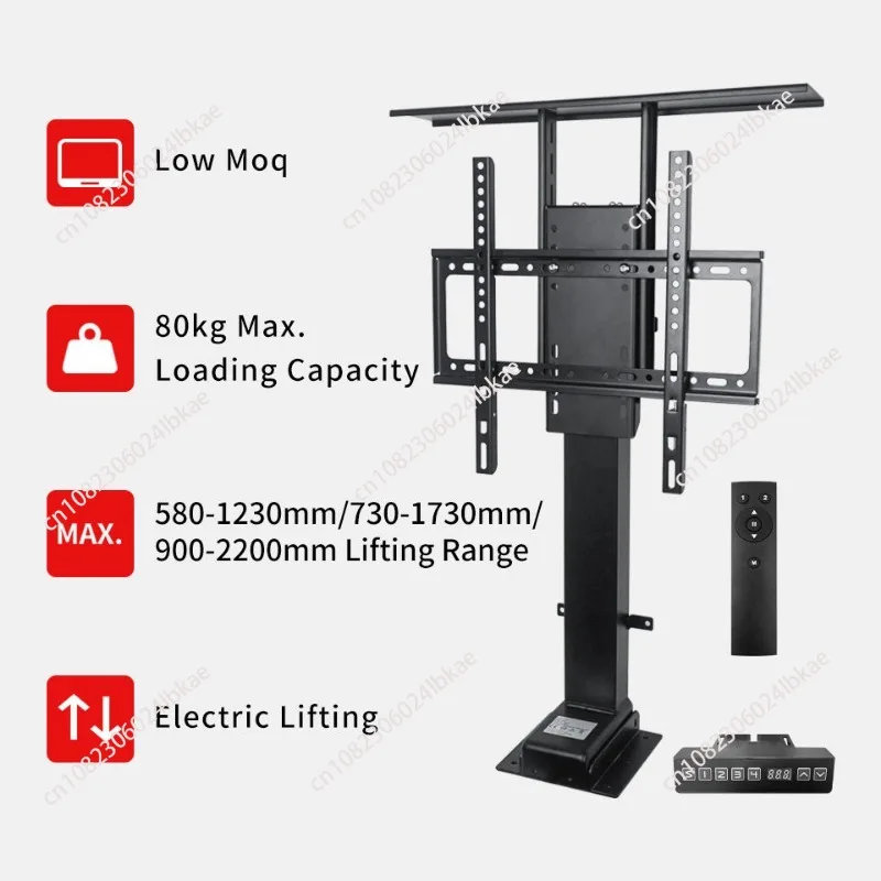 Motorized TV Lift System with Remote Control Compatible with 32-85 Inch Televisions Height Adjustable