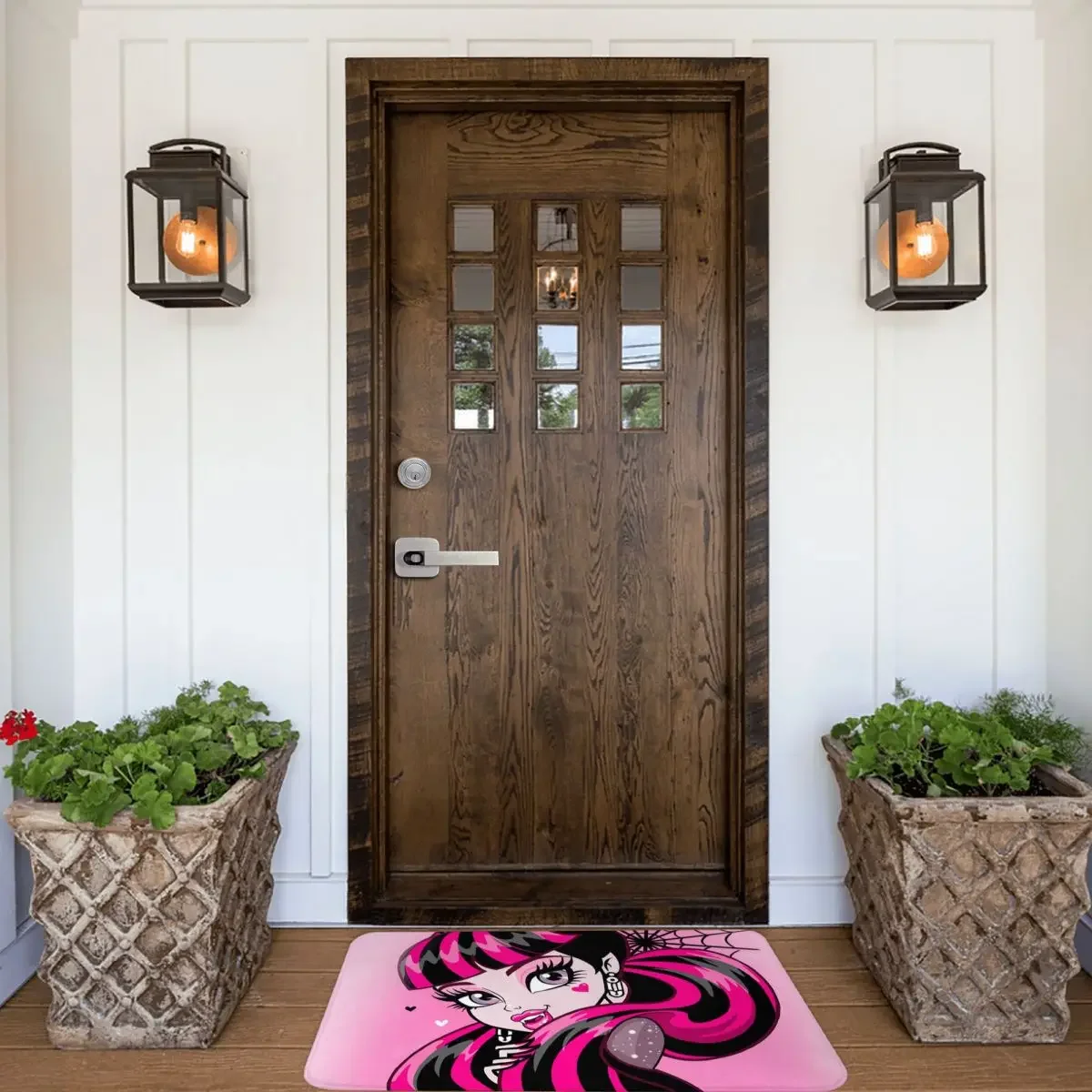 Monster High Doll Bedroom Mat Draculaura Pink Print Doormat Kitchen Carpet Entrance Door Rug Home Decoration