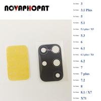 1PC Black Back Camera Lens Glass With Ahesive For Nokia 3 3.1 5 5.1 X5 5.3 6 6.1  x6 6.2 7 Plus 7.2 8 8.1 x7 X71