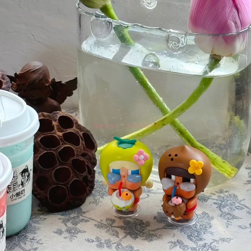 Hot Selling Genuine Stock Popmart Crybaby Coconut King Coconut Green Series Handmade Hanging Card Blind Box Trendy Pendant Gifts view 6