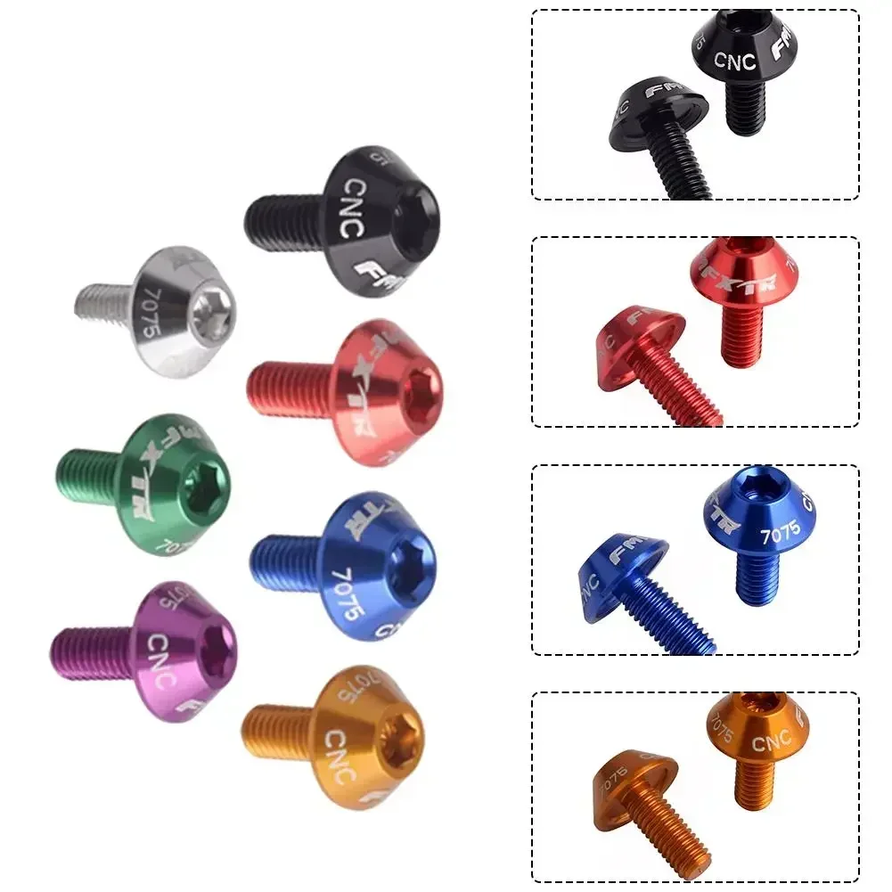 2pcs Bicycle Bottle Cage Screw Aluminum Alloy M5*12 Screws Fixing Bolts Fixed Screw Bike Accessories Cycling Parts