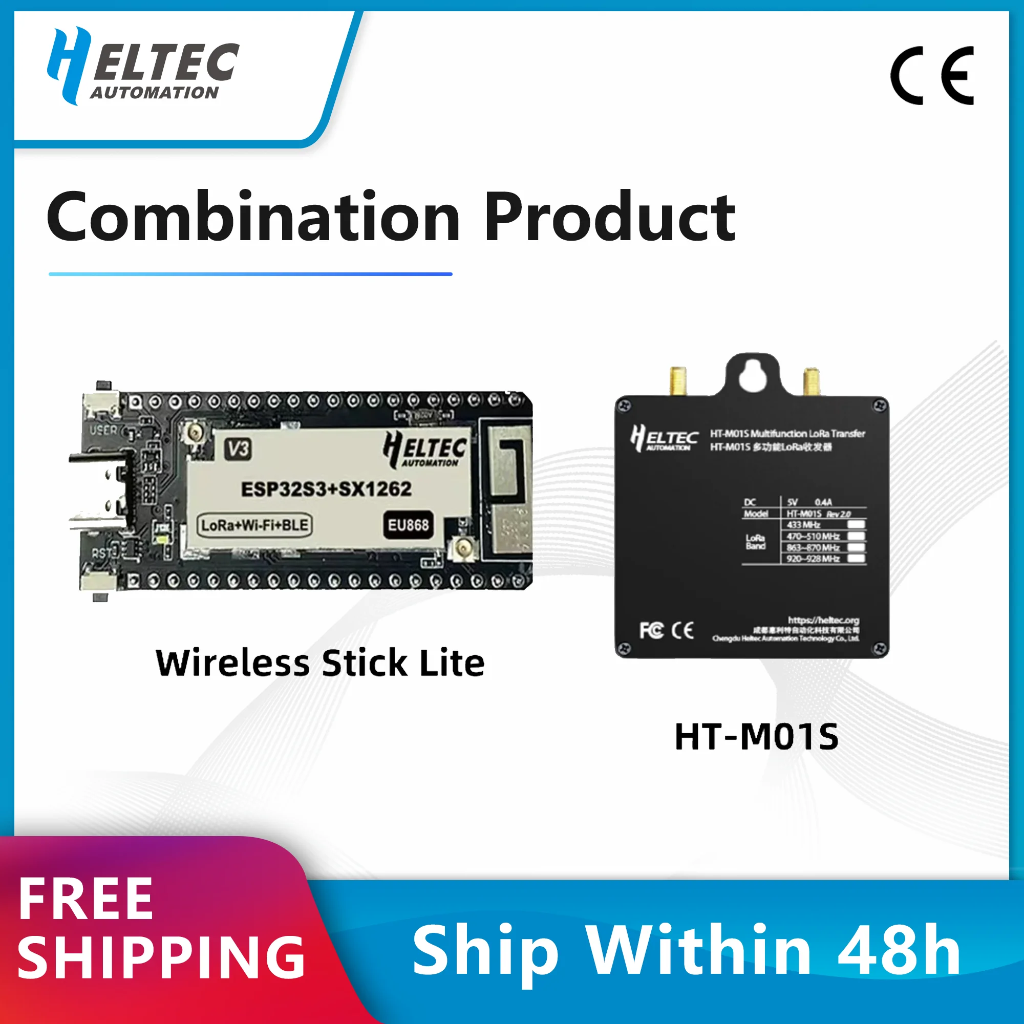 Heltec Wireless Stick Lite ESP3253  SX1262 LoRa Node 868 915MHZ HT-M01S LoRaWAN RouterEthernet WiFi Cloud Platform Gateway