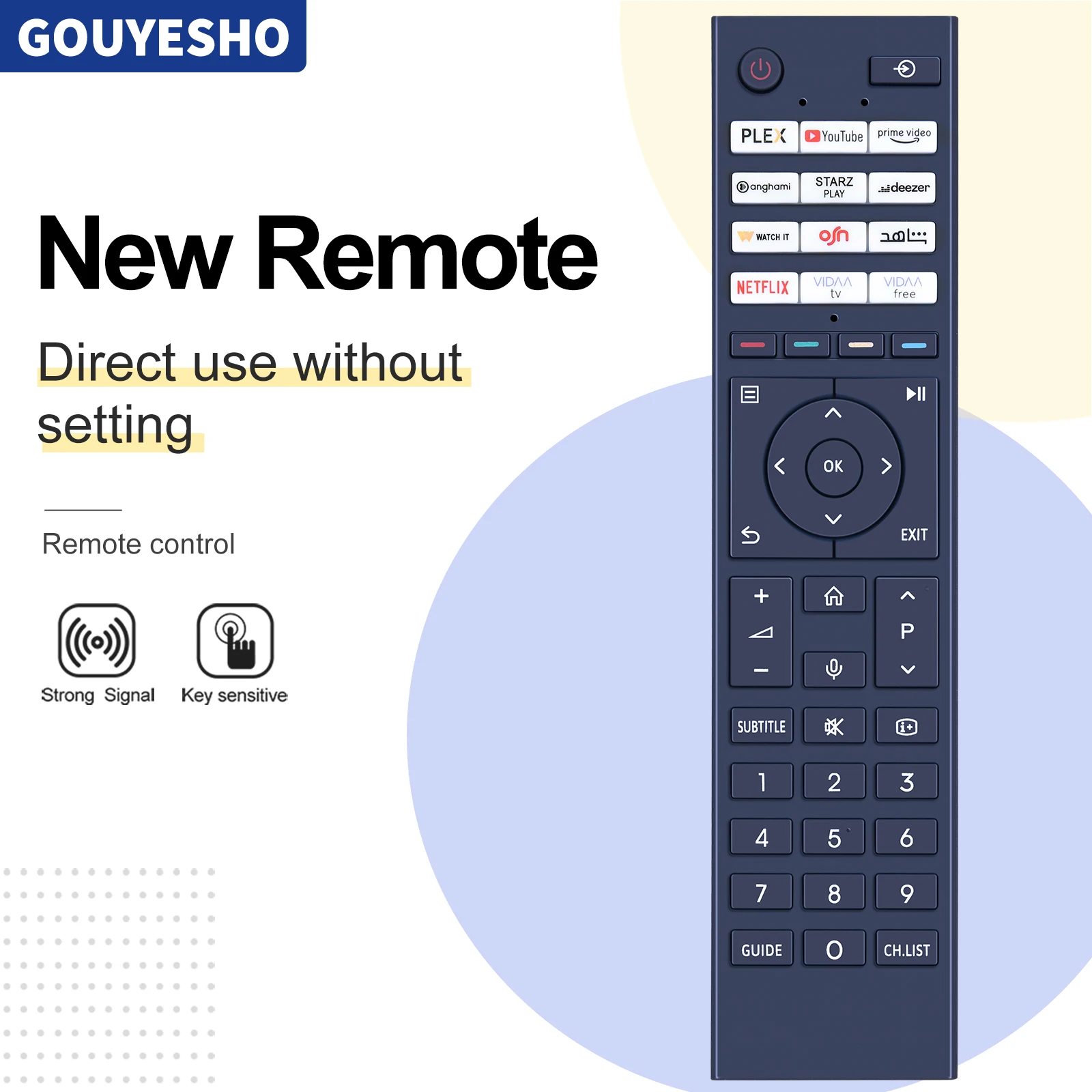 Nouvelle CT-95043 pour Toshiba TV Télécommande Pas de voix