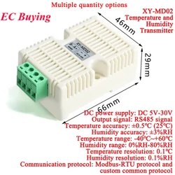 1-5Pcs XY-MD02 Temperature and Humidity Transmitter Detection Sensor Module Modbus SHT40 Temperature Sensor RS485 Signal Analog