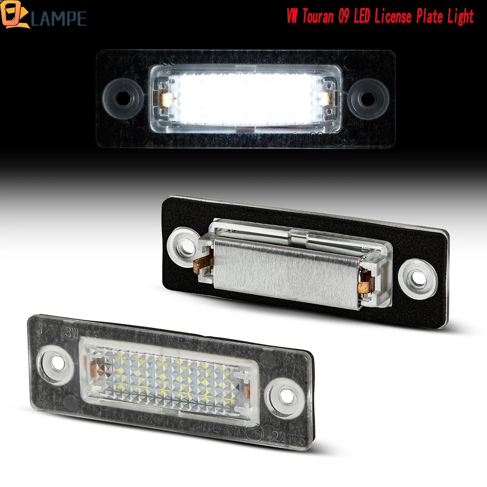 

2 шт. светодиодные фонари номерного знака для VW Caddy 2K Jetta 1K2 Golf plus 5M1 Touran 1T1 1T2 1t3 2003-2010 освещение номерного знака автомобиля