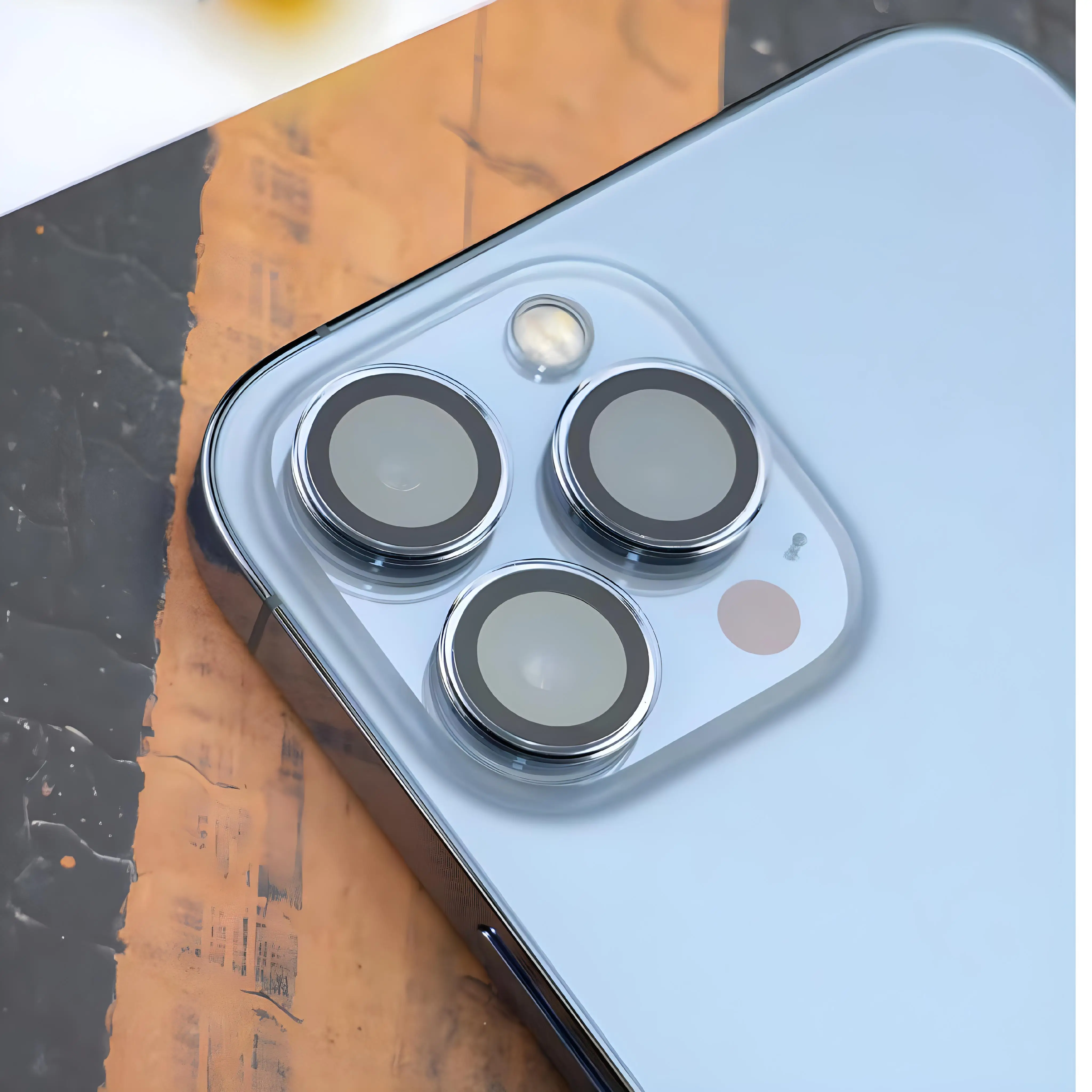 Lens Metal Ring Protector Glass, Camera Lens Protection para iPhone 11, 12, 13, 14 Pro Max, Mini, 15 Pro, 15Plus, Camera Film