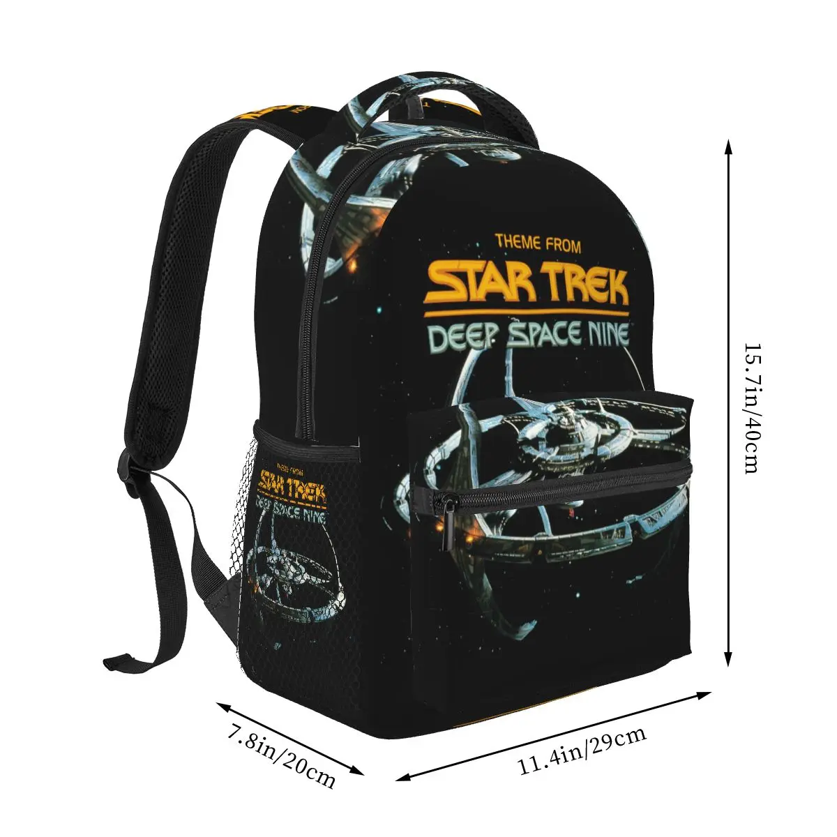 Stars Treks Deep Space Nine Space Station Backpack Student Boys Girls BookBag Kids School Bag Laptop Shoulder Bags for Men Women