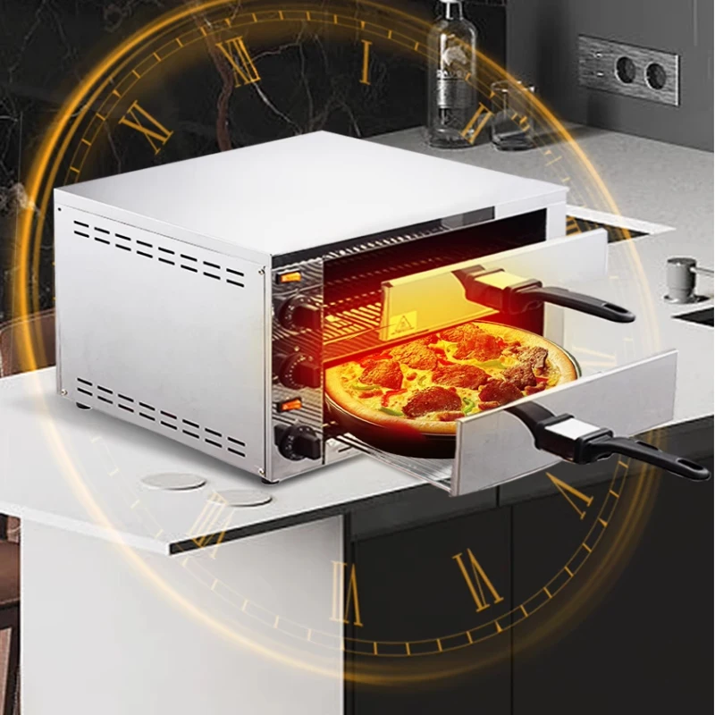 12-Inch Pizzaoven Commerciële Elektrische Enkellaagse Pizzaoven Broodrooster Fornetto Bakoven