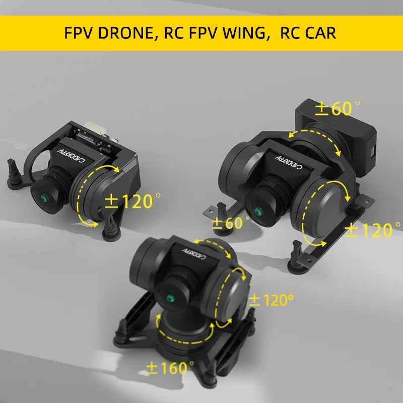 Caddx GM1 GM2 GM3 FPV Gimbal Head Tracking (geen camera) CaddxFPV voor FC FPV 19 mm camera Avatar HD-bril Drone autovliegtuig