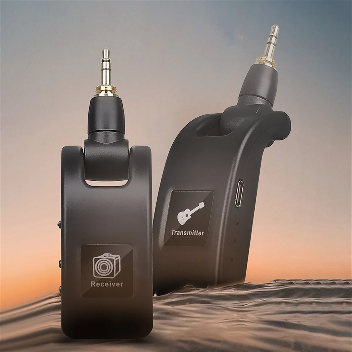 Guitar Wireless System Audio Transmitter Receiver USB Rechargeable Wireless System for Electric Guitar Bass