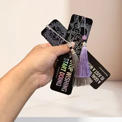 2 Pack PVC Bookmark Waterproof Curved Invariant With Tassels For Journal Notebook And Books