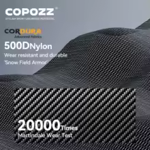 תיק גב לסקי וסנובורד COPOZZ 15L - קל, עמיד וקומפקטי מבד CORDURA