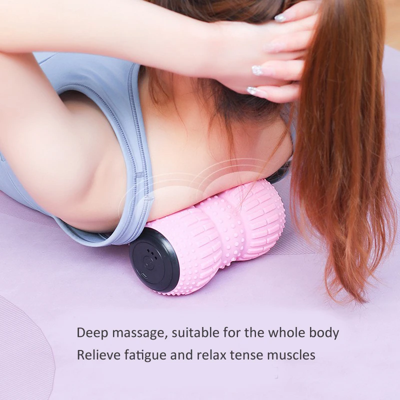 USB Rechargeable Electric Massage Ball Yoga Fascia Peanut Muscle Relaxer for Leg Shoulder Neck Waist
