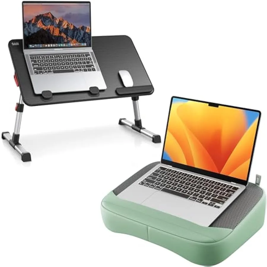 

SAIJI Breathable Lap Desk for Laptop + Laptop Desk Table