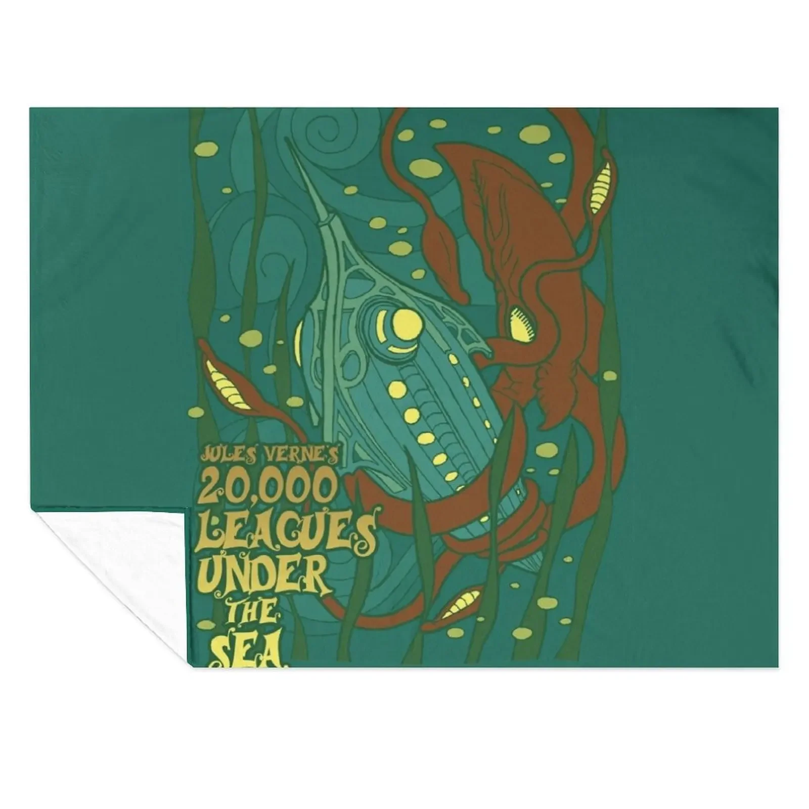 

20,000 Leagues Under the Sea Throw Blanket Beautifuls Moving Decoratives Shaggy Blankets