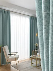 NH4162Nordic simple bedroom living room bay window curtain blackout