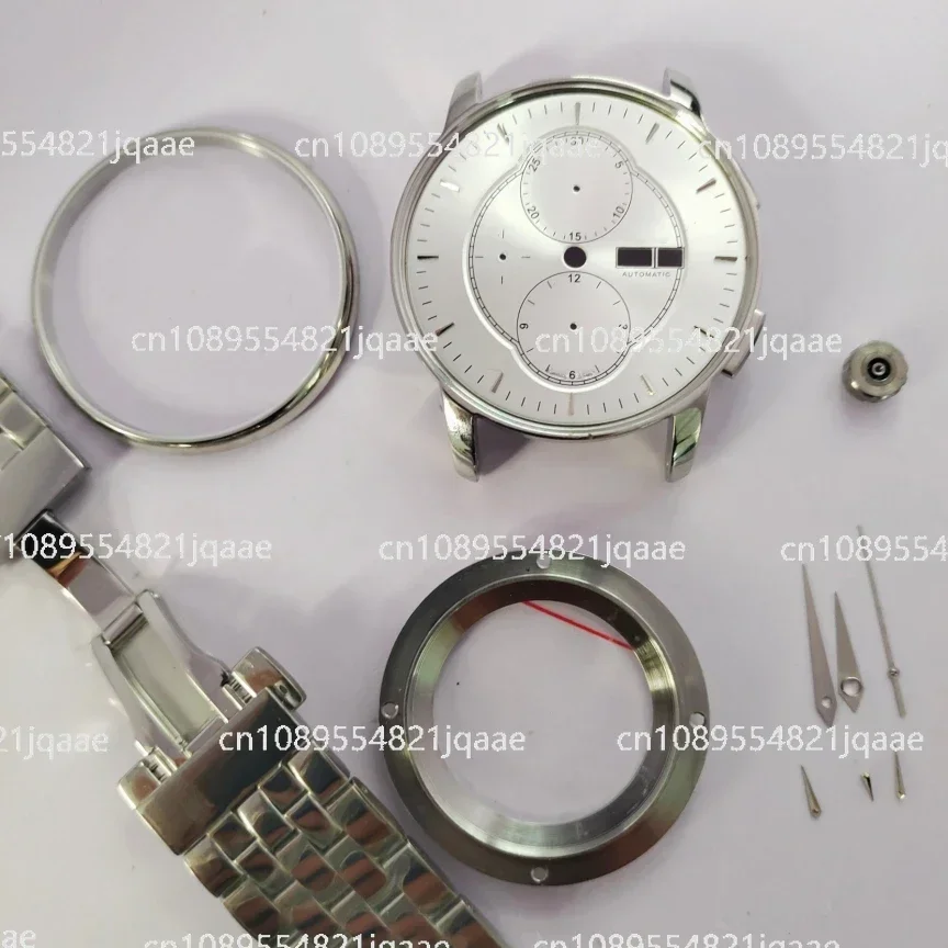 7750، M8607، إكسسوارات الساعة، هيكل من الفولاذ المقاوم للصدأ بمرآة الياقوت #2