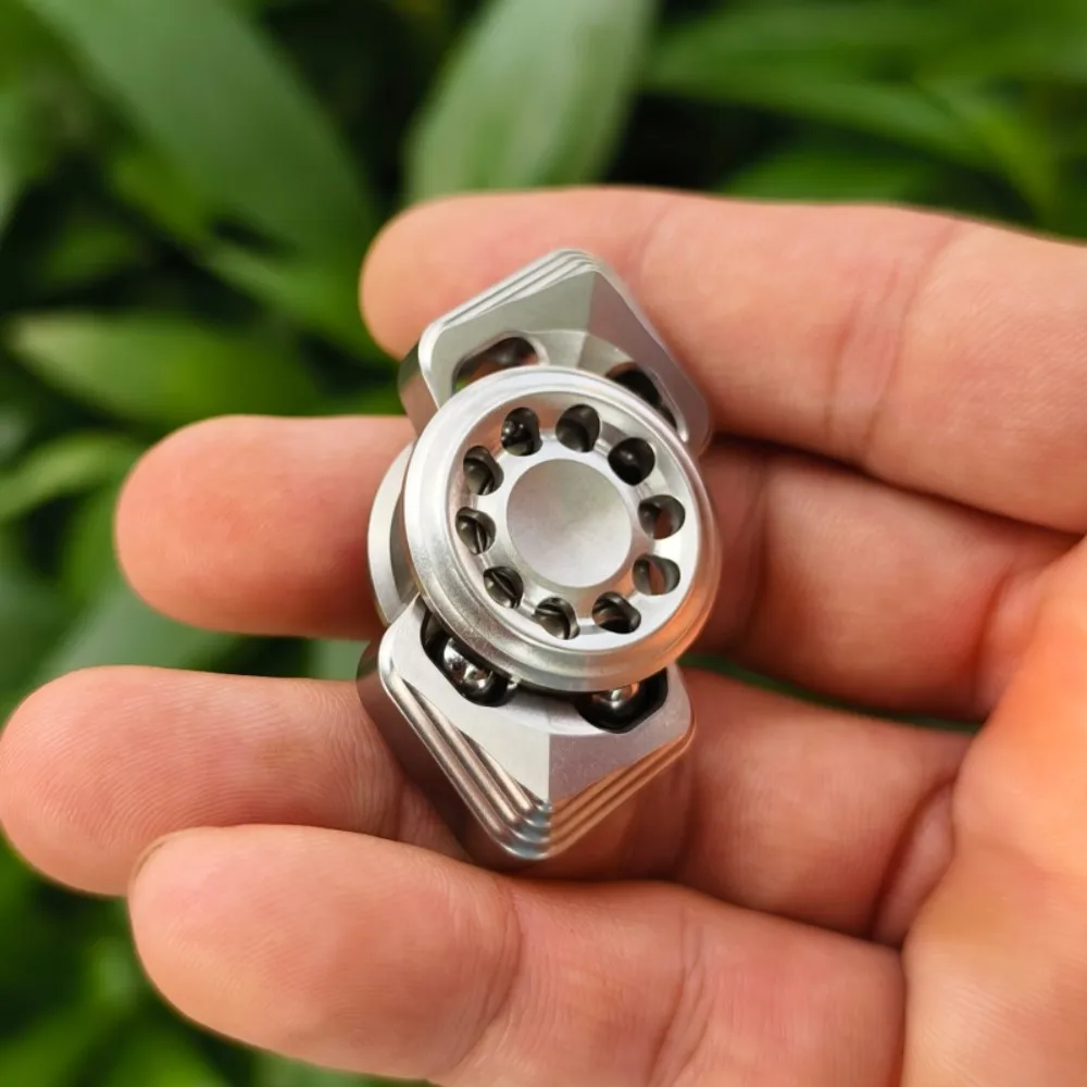 YH EDC Cuttlefish Two-Bladed Fidget Spinner Handling Feel Stainless Steel Fidget Spinner Fidget Toys For Adults
