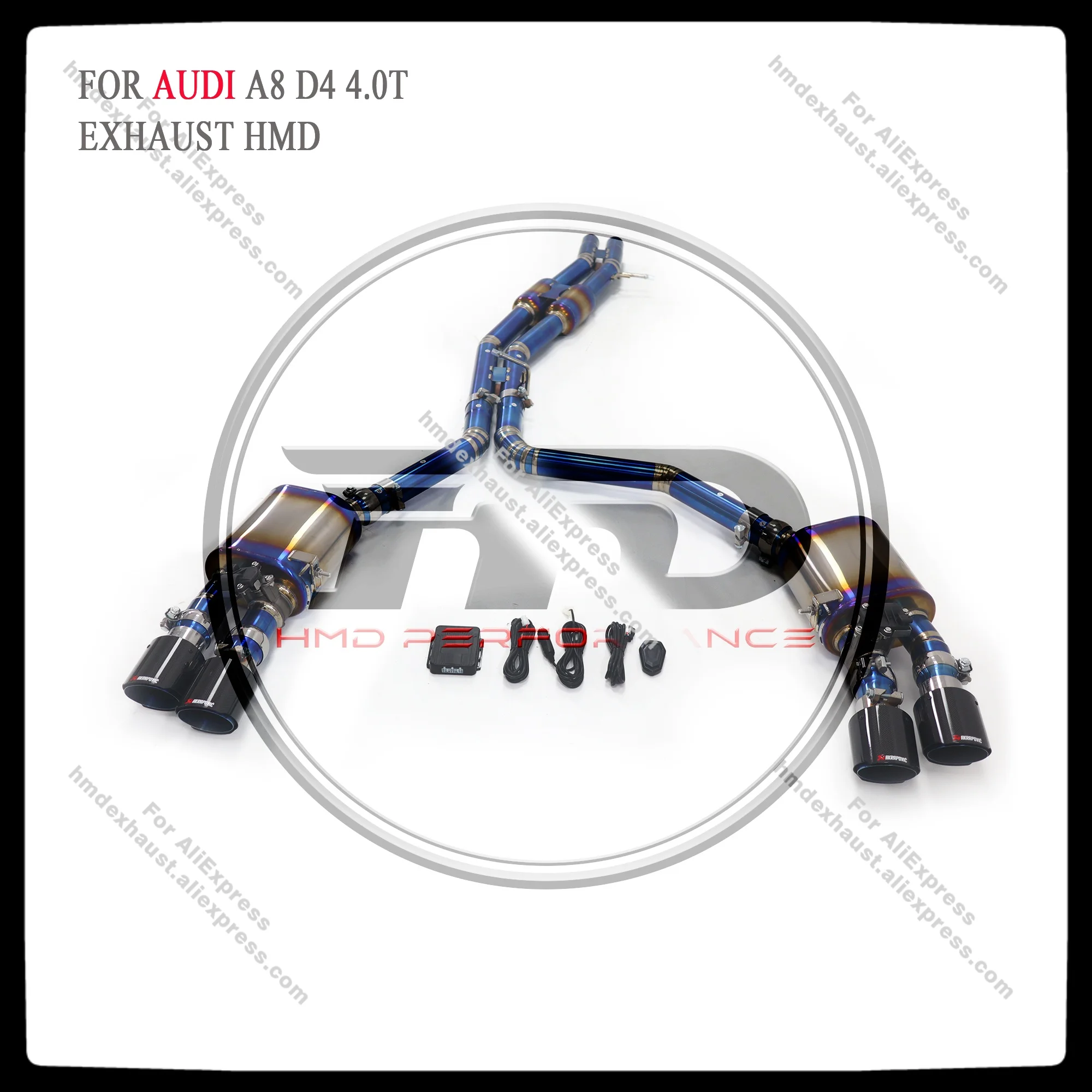 

HMD Titanium Exhaust System Performance Catback for Audi A8 D4 4.0T Muffler With Valve