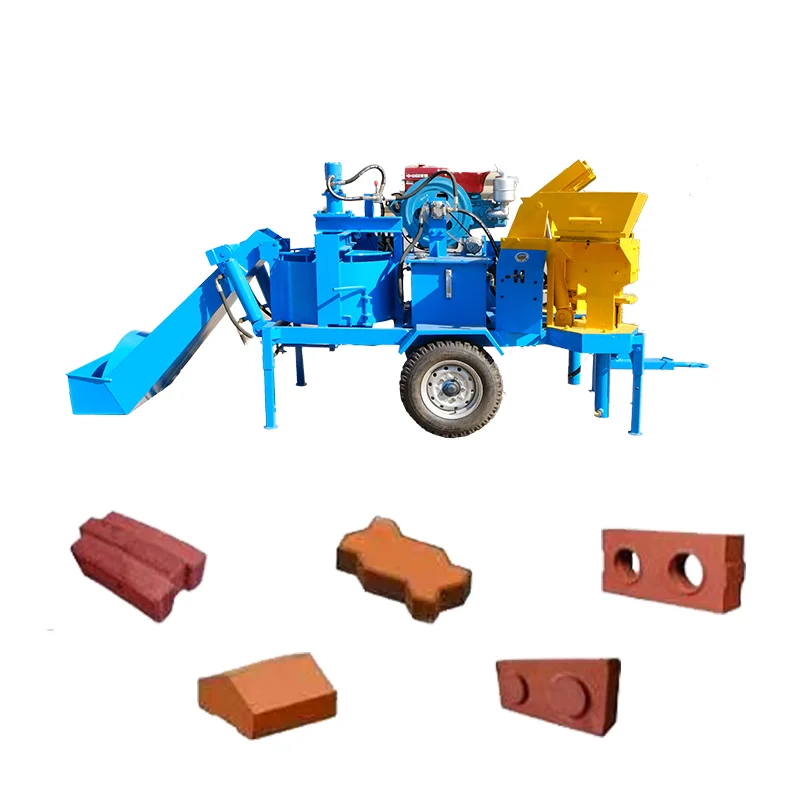 Manual Interlock Clay Block Making Machine Diesel Engine Hydraulic Pressure Automatic Easy Operate Pump Motor 1 Year Warranty