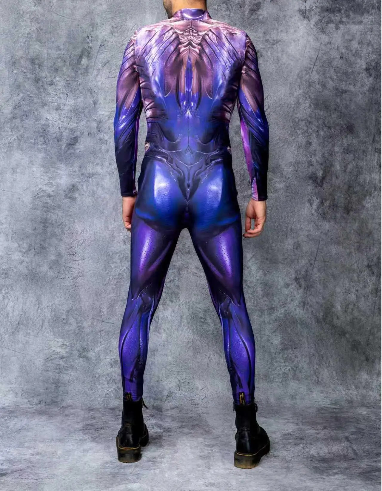 Herren Rüstungs-Muskelanzug, Karneval, Mechanischer Bodysuit, Halloween-Party, Bühnenauftritt, Cosplay-Kostüm, Strumpfhose – Detail 9