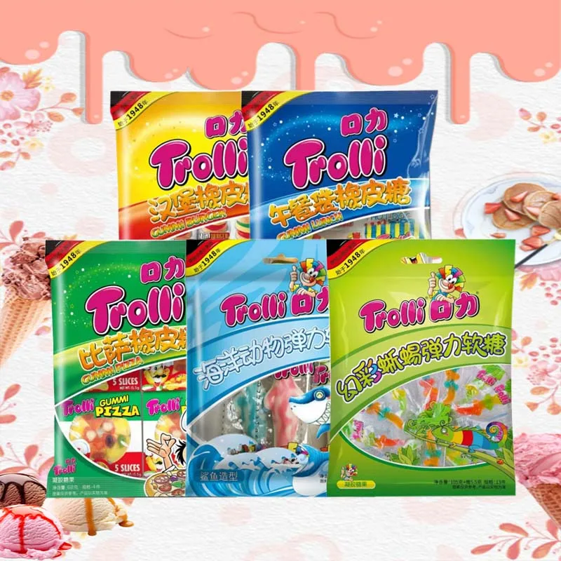 Trolli Gummi Candy 2,4/2,72/3,53/3,71/3,81 унции (68/77/100/105/108 г)*1 упаковка со смешанным вкусом