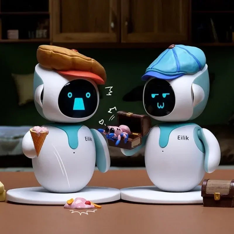 Eilik inteligentny robot strona główna Ai interaktywne roboty Emo towarzyszą hiszpański głos zabawki elektroniczne Mini pulpit kompatybilny z