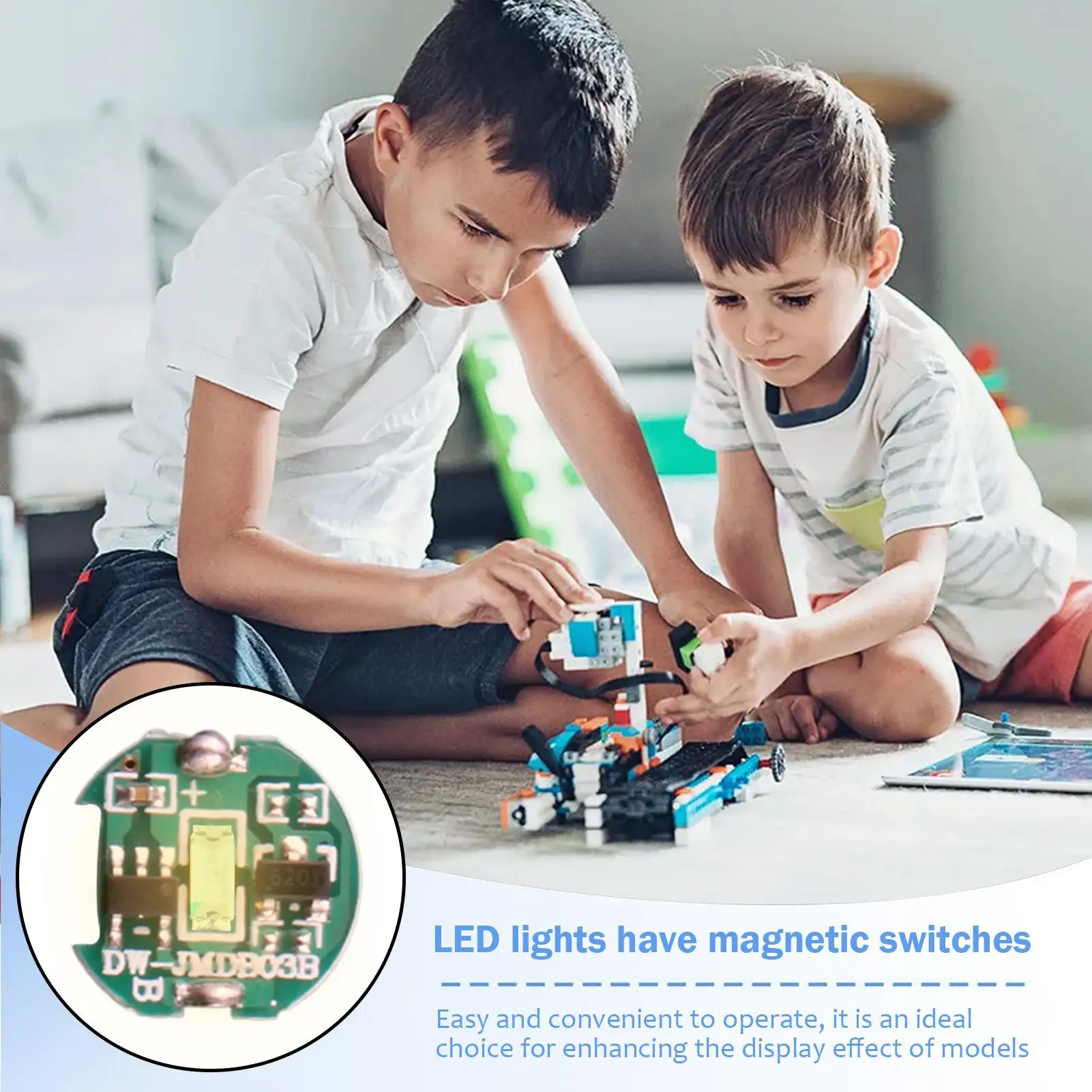 Mini lampe Led à commande magnétique, lumière sans fil, bricolage, fabrication de modèles, jouets, affichage de modèles Anime, LED pour Robots/modèle d'avion/voitures