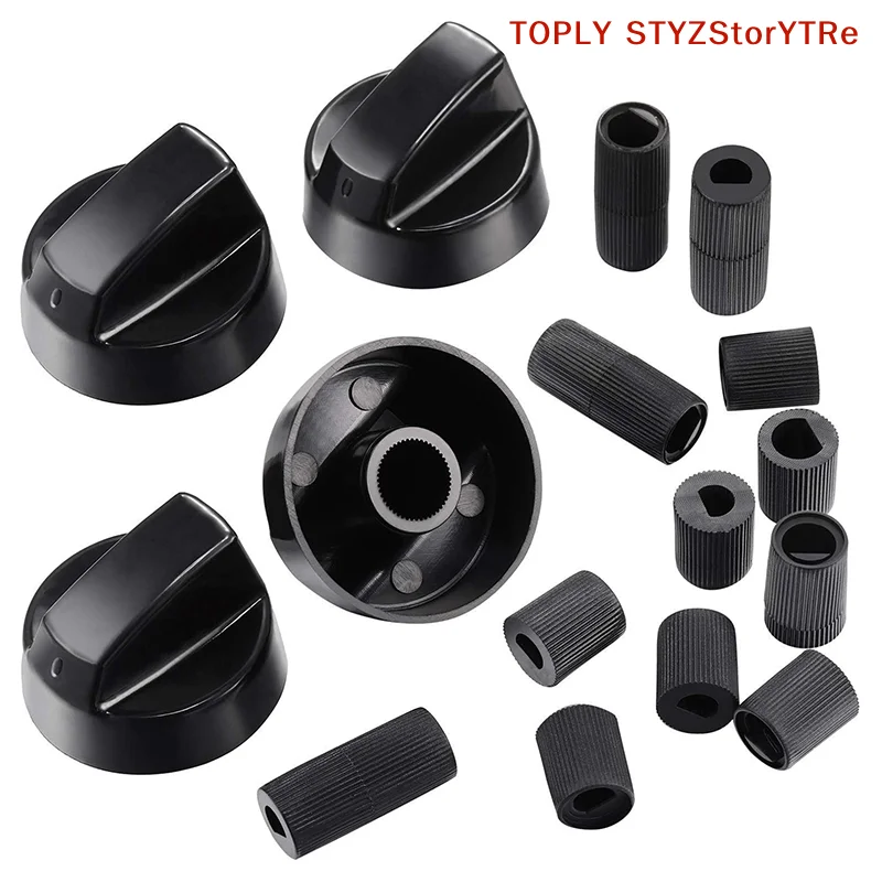 4Pcs Replacement Switc Knob Plastic Knob Gas Stove Control Knob General Range Oven Knob Cooker Hob Knob For Benchtop Burner