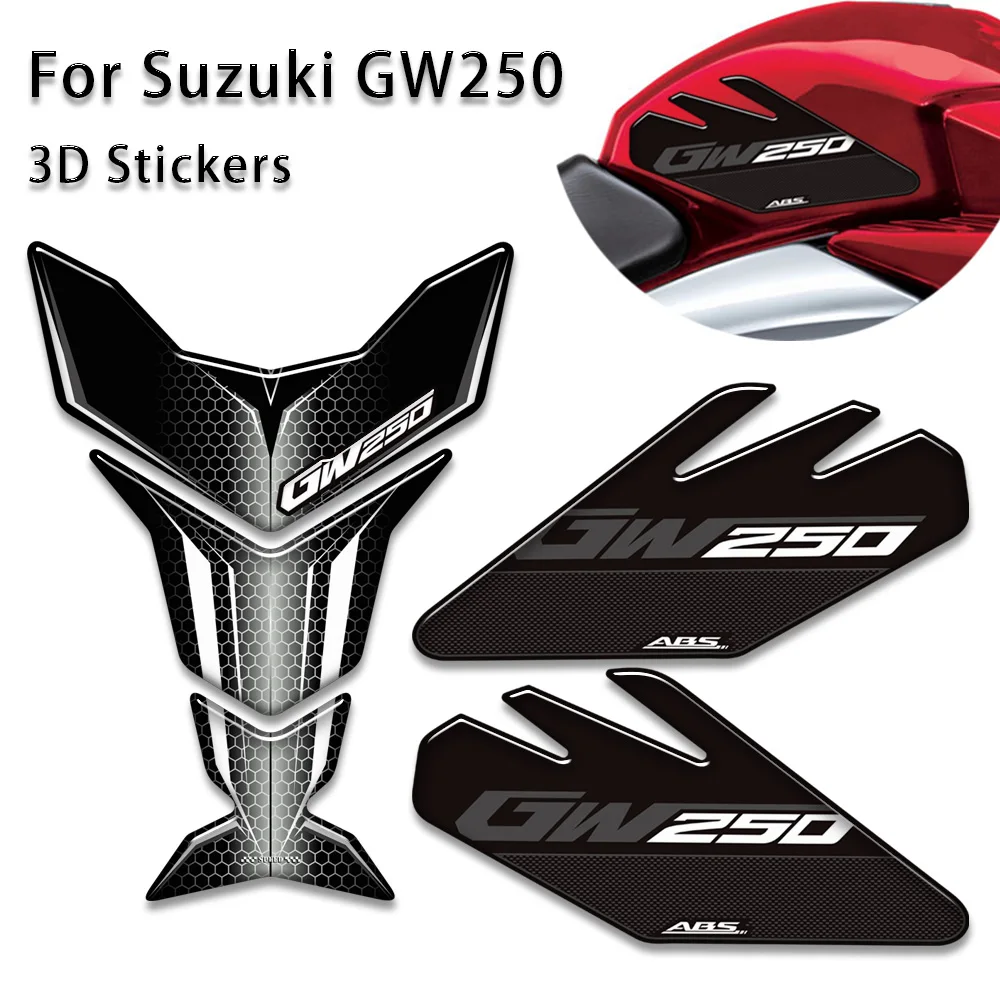 

Tank Pad Side Grips Gas Fuel Oil Kit Knee Protection Stickers For Suzuki Inazuma GW250 GW 250 Motorcycle Decals