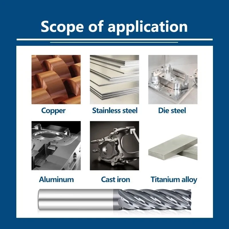 Fresa XCAN 4-16mm fresa in carburo di tungsteno 6 flauti finitura CNC lavorazione fresa per metallo acciaio