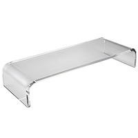 Transparent Acrylic Monitor Riser Adjustable Computer Base Compact Desktop Stand for Laptop Ergonomic Wrist Pad PC Gaming
