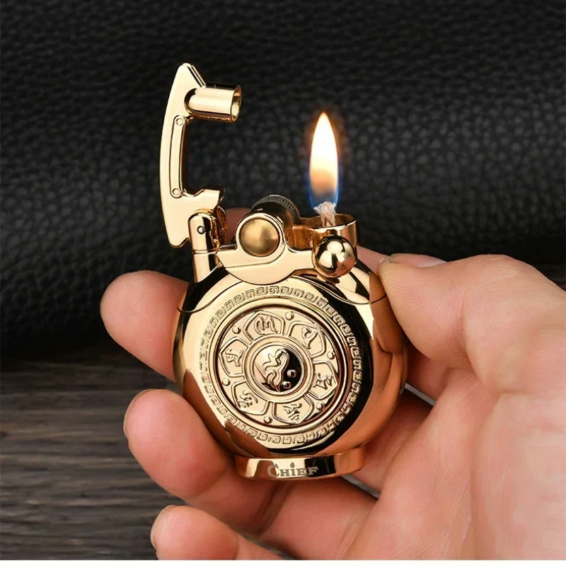 CHIEF Decompression Rocker Kerosene Lighter Retro Creative Men's Gadget Unique Gasoline Fire Windproof Kerosene Lighter