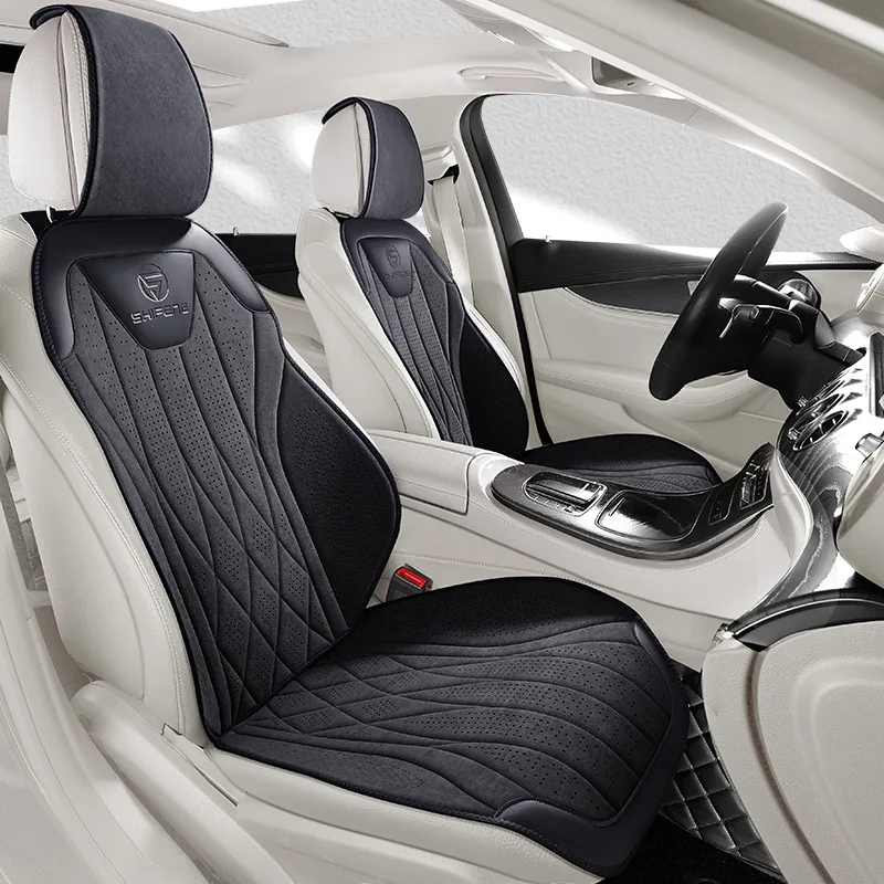 

Luxury Car Seats Protection Universal Car Seat Cover All Season Breathable Auto High Quality Latex Suede Saddle Pad Seat Covers