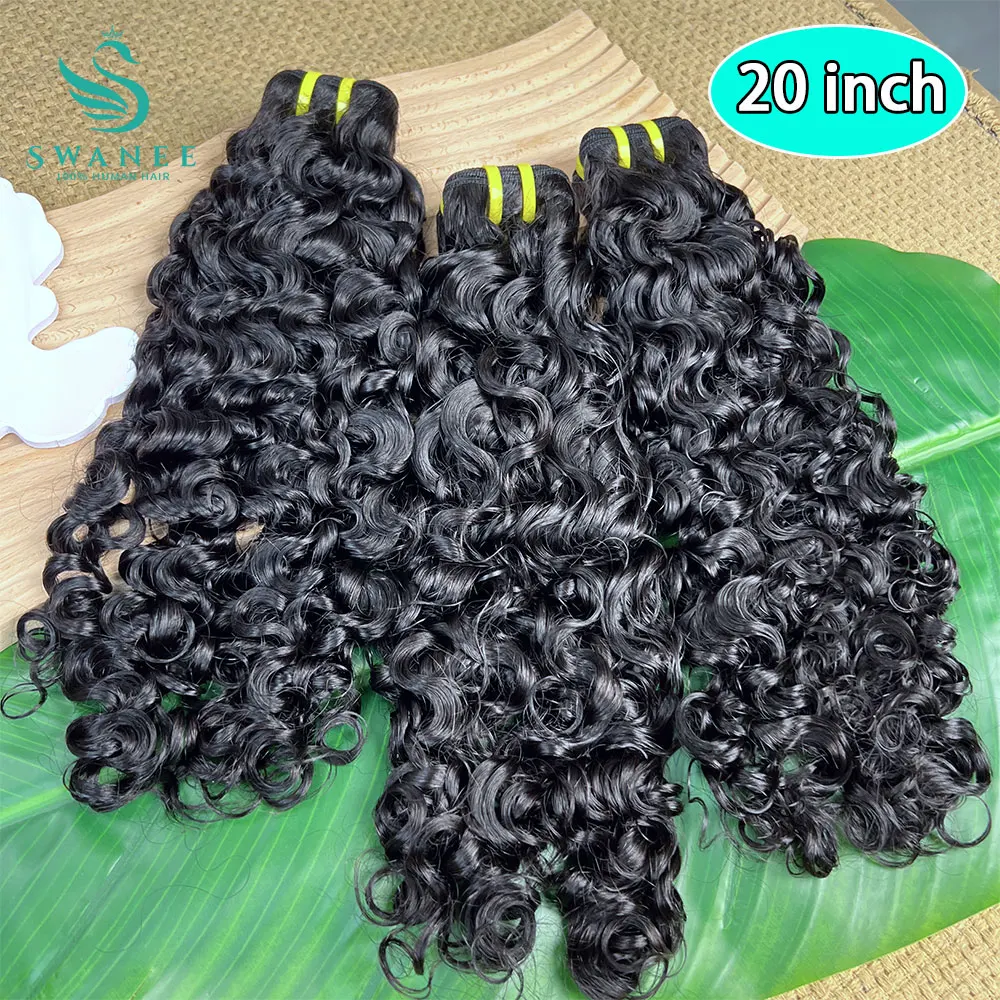 

Натуральные кудрявые пучки волос Burmese Curly, 10-30 дюймов, глубокая волна, необработанные, 100% натуральные, двойная прядь, для наращивания волос