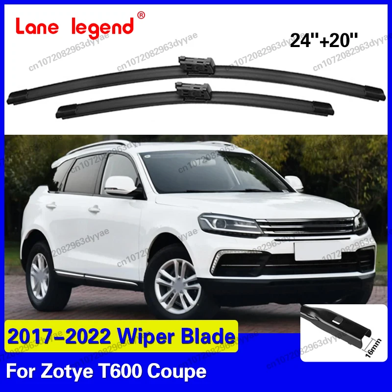

Car Windshield Wiper Blades Fit For Zotye T600 Coupe 2017 - 2022 Front Wiper Blades Soft Rubber Auto Windscreen Wiper