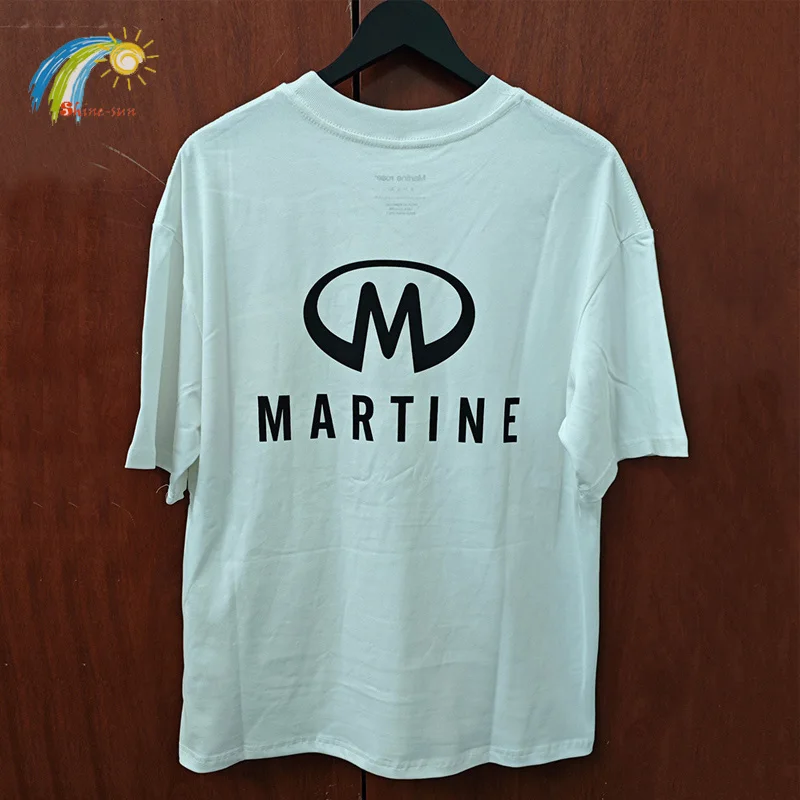 

Simple Logo Print Black White MARTINE ROSE Short Sleeve T Shirt Men Women Couple 100% Cotton Oversized T-Shirt Streetwear Tee